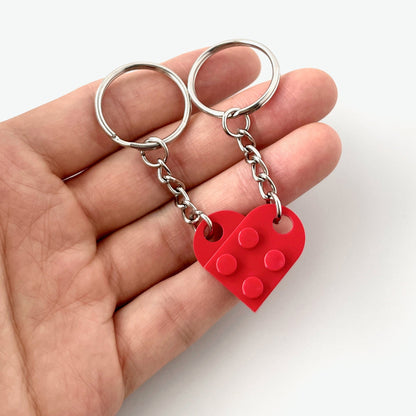 CustoMyLove™ Heart Building Blocks Keychain Set