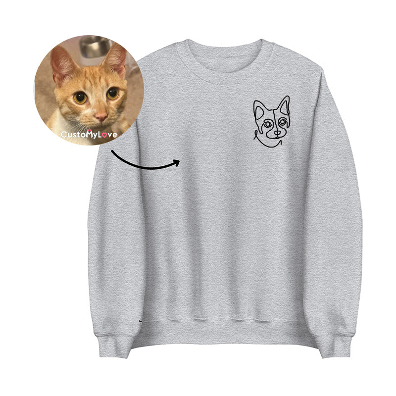 CUSTOM LINE DRAWING HOODIEđź’•CREWNECK