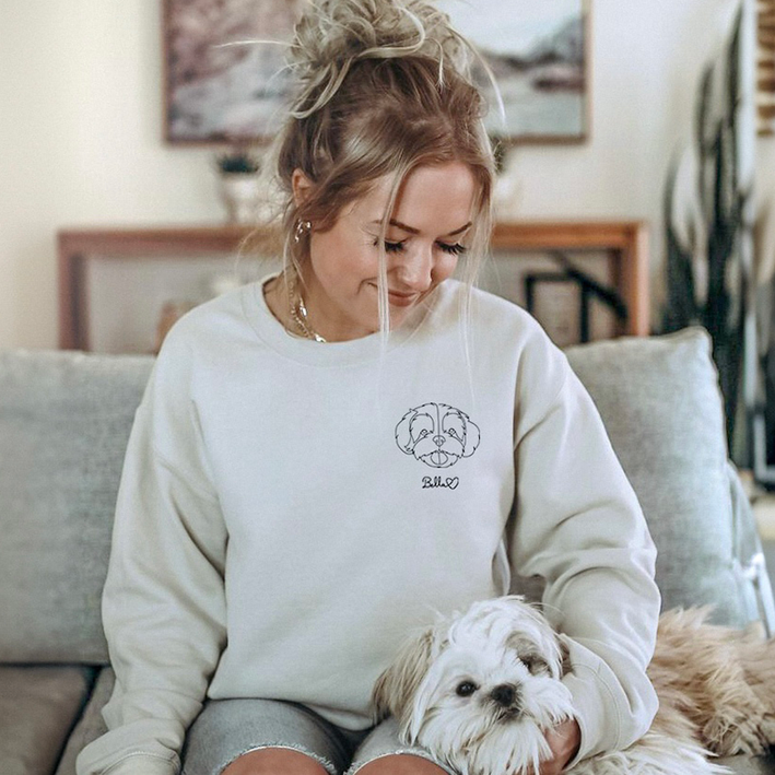 CUSTOM LINE DRAWING HOODIEđź’•CREWNECK