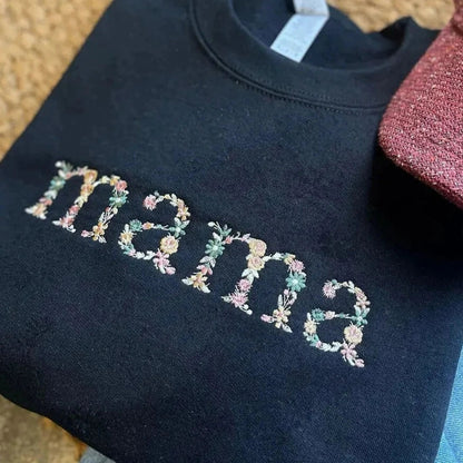 50% OFF🌸Personalized Floral Mama Sweatshirt