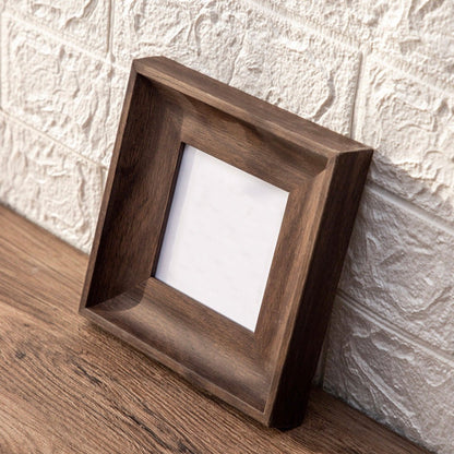 Magnetic Wood Photo Frame for Pet Head Figurine