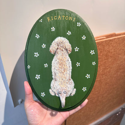 50% OFF🔥Custom Hand-Painted Pet Portrait Leash Hanger