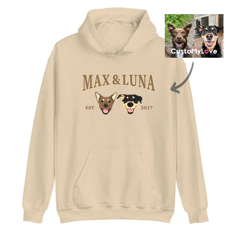 50% OFFđ„CUSTOM PET PORTRAIT HOODIEđCREWNECK