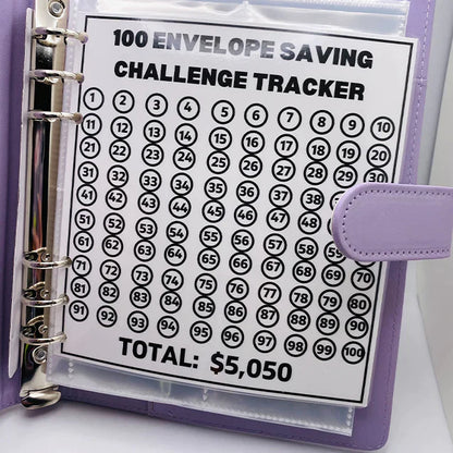100 Envelope Challenge Binder-Easy And fun Way To Save $5,050