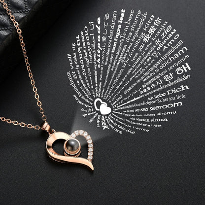 CustoMyLove™ I Love you in 100 Languages Necklace