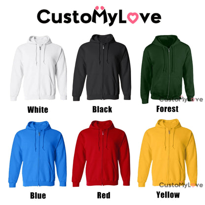 ❤️PERSONALIZED PHOTO LINE DRAWING ZIP-UP HOODIE