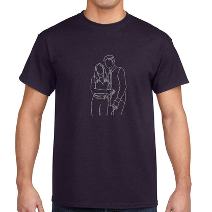 CustoMyLove™ Personalized Photo Line Drawing T-Shirt